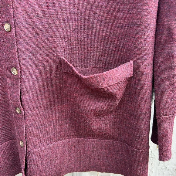 Banana  Republic Burgundy Cardigan Sweater, Small - Picture 3 of 8